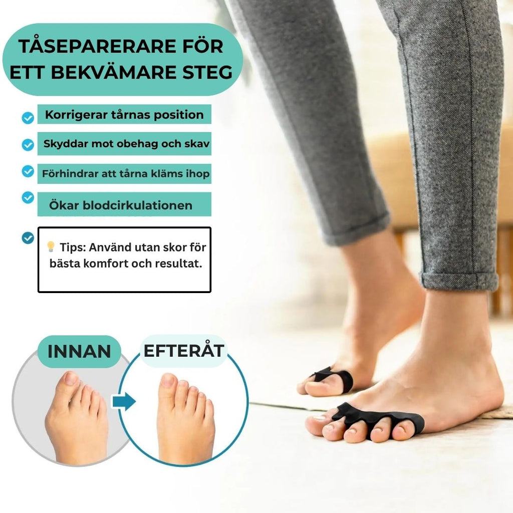 FlexAlign – Medicinsk tåseparerare i mjuk silikon