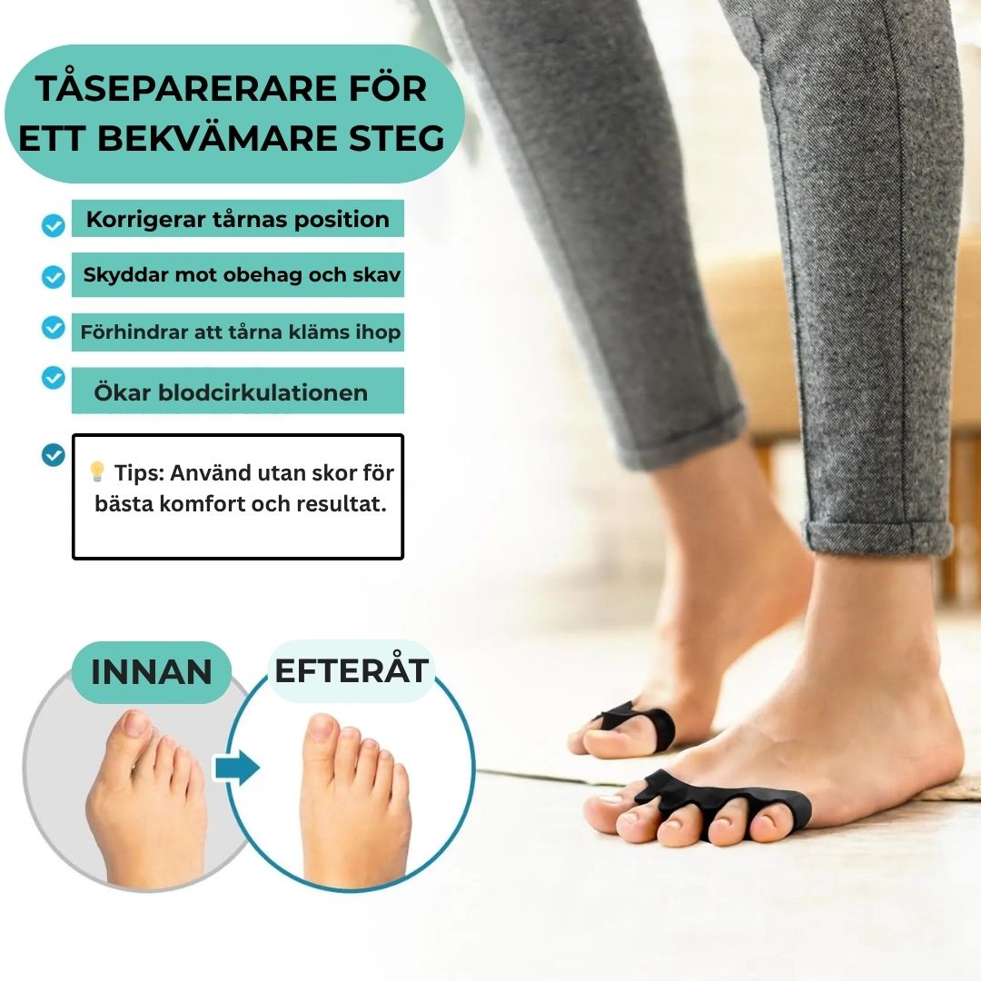 FlexAlign – Medicinsk tåseparerare i mjuk silikon