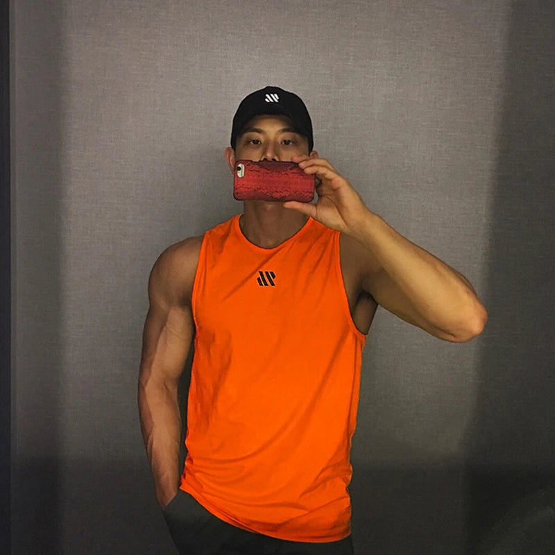 ADED Summer new Gym Vest Men Bodybuilding Sleeveless Sports Tank Top quick-drying mesh Fitness Running Tank Top men Clothes