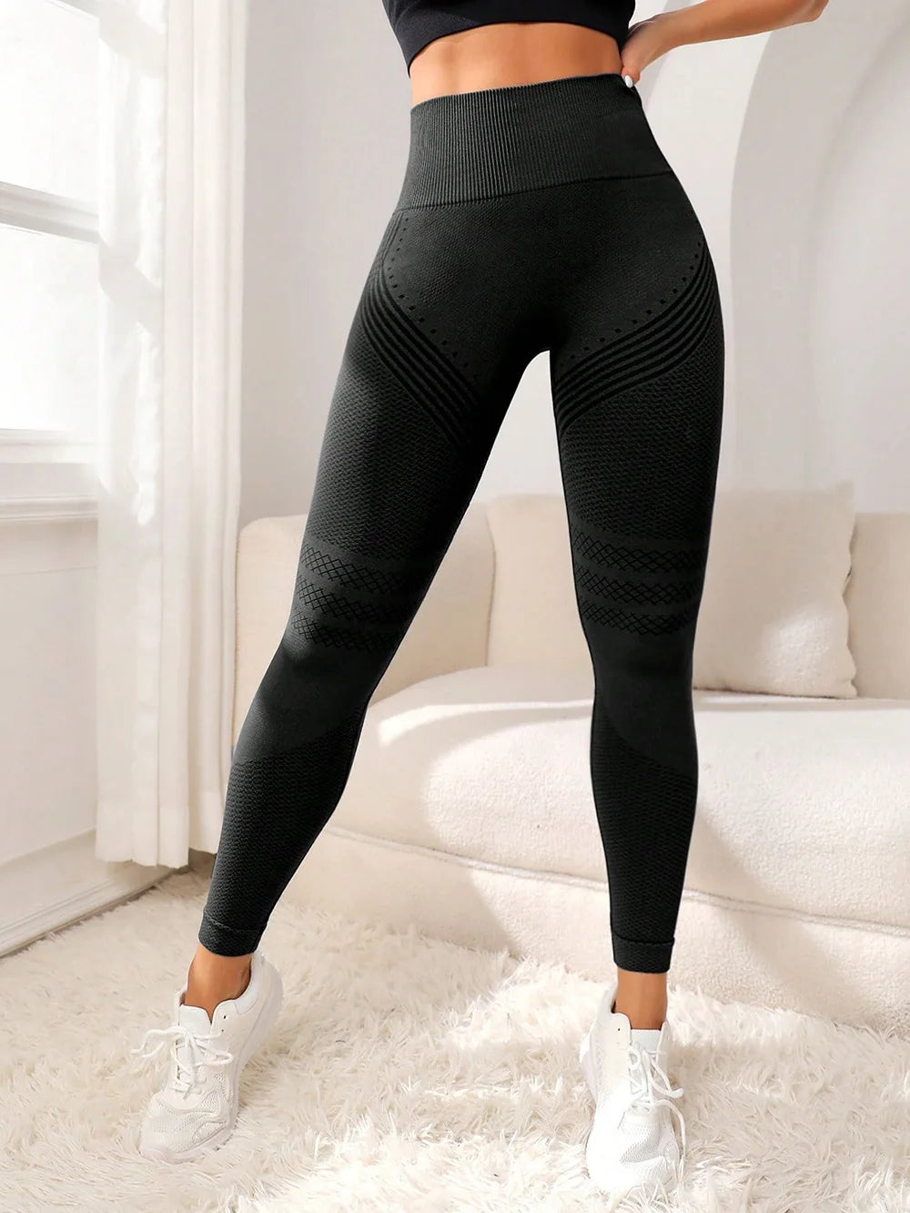 Seamless Sculpt Tights Shadow Black