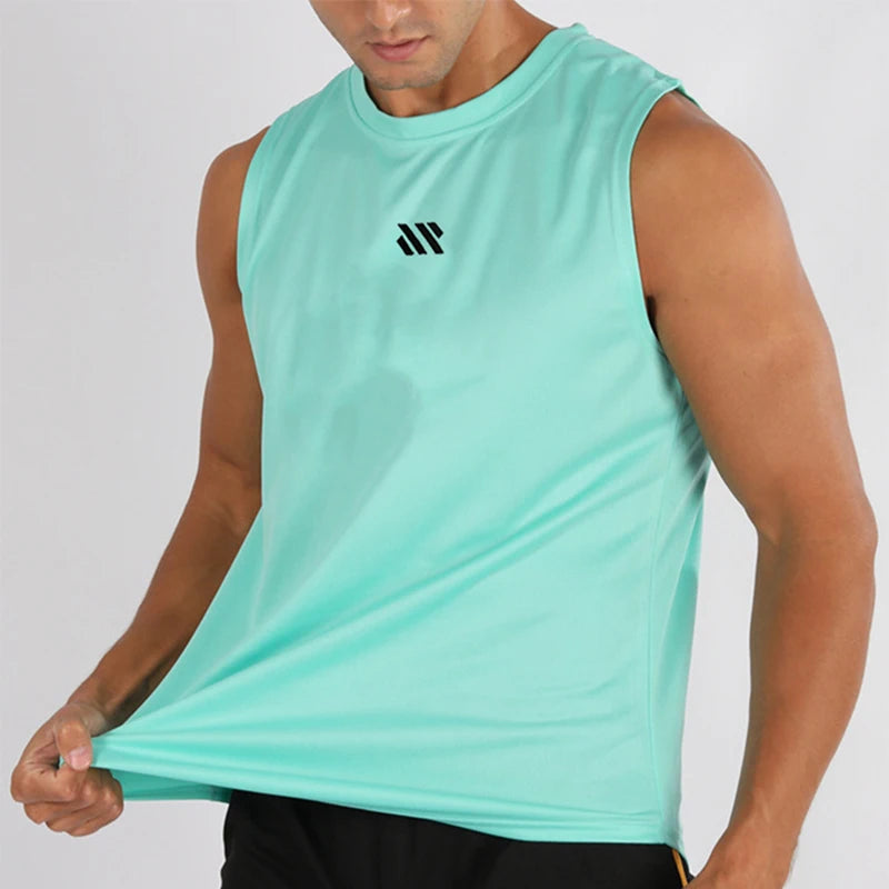 ADED Summer new Gym Vest Men Bodybuilding Sleeveless Sports Tank Top quick-drying mesh Fitness Running Tank Top men Clothes